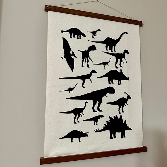 Dinosaur Silhouette Fabric Poster - Picture 2 of 4